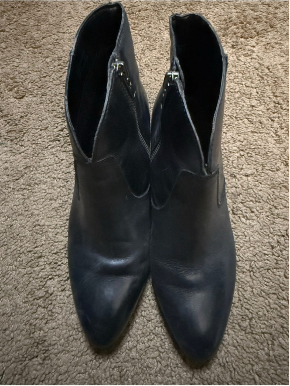 Women's Frye Judith Grey/Black Leather Ankle Boots Size 8.5